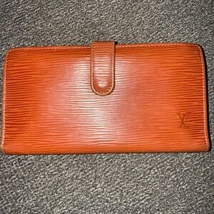 Louis Vuitton Epi Leather Burnt Orange Long Wallet